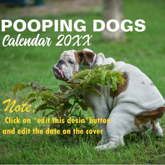 Personalisierte Hunde Kackend Kalender 2025