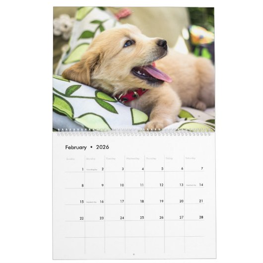 Personalisierte Hunde Lover Fotos 2026 Kalender (Feb 2026)