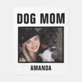 Personalisierte Hunde Mama Benutzerdefiniertes Fot Fleecedecke (Vorderseite)