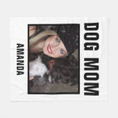 Personalisierte Hunde Mama Benutzerdefiniertes Fot Fleecedecke (Vorderseite (Horizontal))