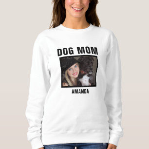 Personalisierte Hunde Mama Benutzerdefiniertes Fot Sweatshirt