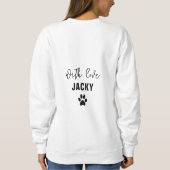 Personalisierte Hunde Mama Benutzerdefiniertes Fot Sweatshirt (Rückseite)