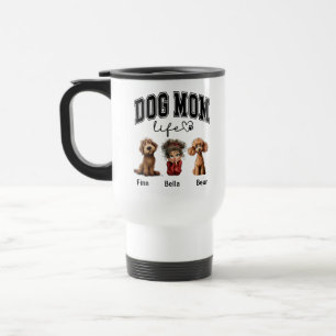 Personalisierte Hunde-Mama – Frohen Muttertag Reisebecher