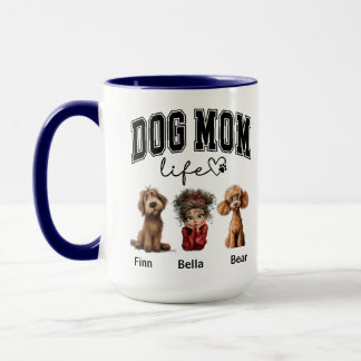 Personalisierte Hunde-Mama – Frohen Muttertag Tasse