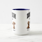 Personalisierte Hunde-Mama – Frohen Muttertag Tasse (Zentrum)