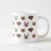 Personalisierte Hunde Tasse, Hunde Katze Mama Gesc Jumbo-Tasse (Rechts)