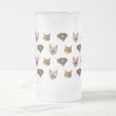 Personalisierte Hunde Tasse, Hunde Katze Mama Gesc Mattglas Bierglas (Mittel)