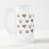Personalisierte Hunde Tasse, Hunde Katze Mama Gesc Mattglas Bierglas (Links)
