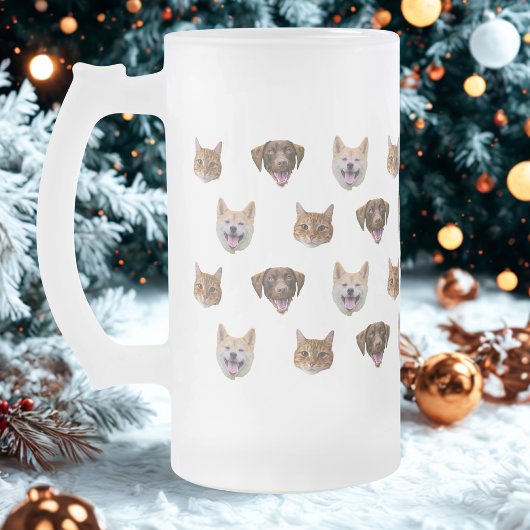 Personalisierte Hunde Tasse, Hunde Katze Mama Gesc Mattglas Bierglas