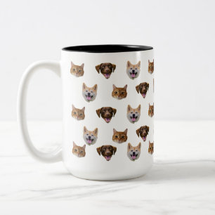 Personalisierte Hunde Tasse, Hunde Katze Mama Gesc Zweifarbige Tasse