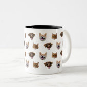 Personalisierte Hunde Tasse, Hunde Katze Mama Gesc Zweifarbige Tasse (VorderseiteRechts)