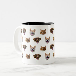 Personalisierte Hunde Tasse, Hunde Katze Mama Gesc Zweifarbige Tasse
