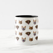 Personalisierte Hunde Tasse, Hunde Katze Mama Gesc Zweifarbige Tasse (Mittel)