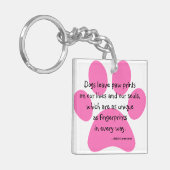 Personalisierte Hunde verlassen Schlüsselanhänger (Vorderseite links)