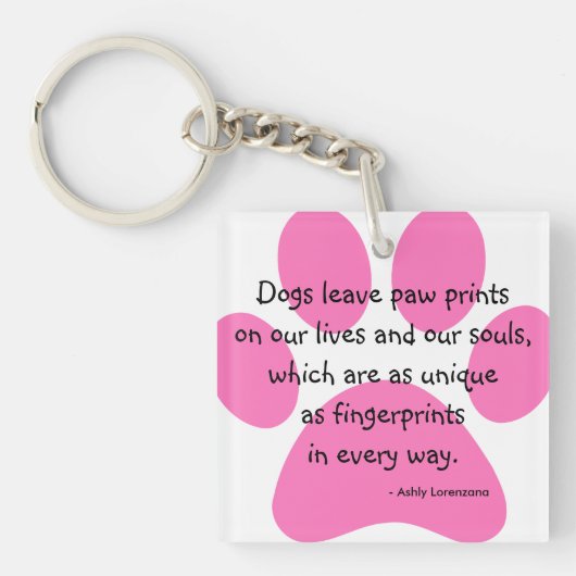 Personalisierte Hunde verlassen Schlüsselanhänger (Vorderseite)