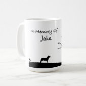 Personalisierte Hundedenkmal-Tasse Kaffeetasse (Vorderseite Links)