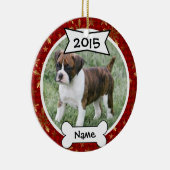 Personalisierte HundeFoto-Verzierung Keramik Ornament (Rechts)