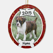 Personalisierte HundeFoto-Verzierung Keramik Ornament (Links)