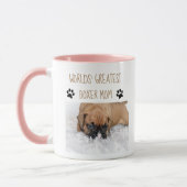 Personalisierte Hundegeschenke - Boxer-Mama Tasse (Links)