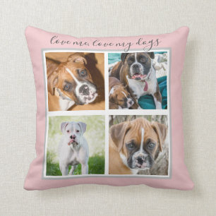 Personalisierte Hundegeschenke - rosa Kissen