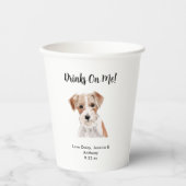 Personalisierte Hundehochzeit Pappbecher (Vorderseite)