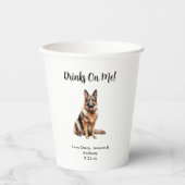 Personalisierte Hundehochzeit Pappbecher (Vorderseite)