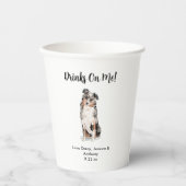 Personalisierte Hundehochzeit Pappbecher (Vorderseite)