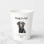 Personalisierte Hundehochzeit Pappbecher (Vorderseite)