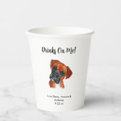 Personalisierte Hundehochzeit Pappbecher (Vorderseite)
