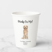 Personalisierte Hundehochzeit Pappbecher (Vorderseite)