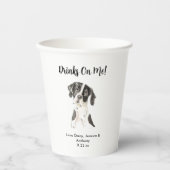 Personalisierte Hundehochzeit Pappbecher (Vorderseite)