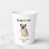 Personalisierte Hundehochzeit Pappbecher (Vorderseite)