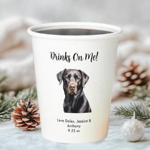 Personalisierte Hundehochzeit Pappbecher