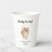 Personalisierte Hundehochzeit Pappbecher (Vorderseite)