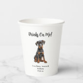 Personalisierte Hundehochzeit Pappbecher (Vorderseite)