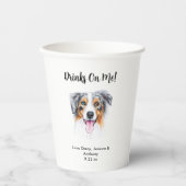 Personalisierte Hundehochzeit Pappbecher (Vorderseite)