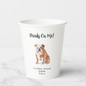 Personalisierte Hundehochzeit Pappbecher (Vorderseite)