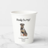 Personalisierte Hundehochzeit Pappbecher (Vorderseite)