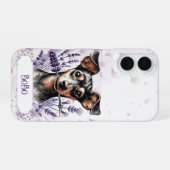 Personalisierte Hundehülle – Min Pin iPhone 16 Hülle (Rückseite (Horizontal))