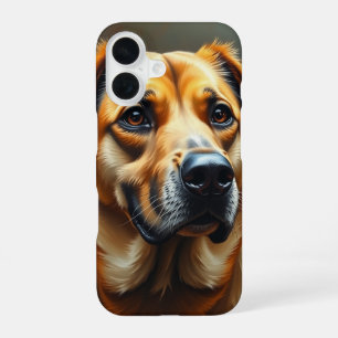 Personalisierte Hundeillustration Fine Art Modern iPhone 16 Hülle