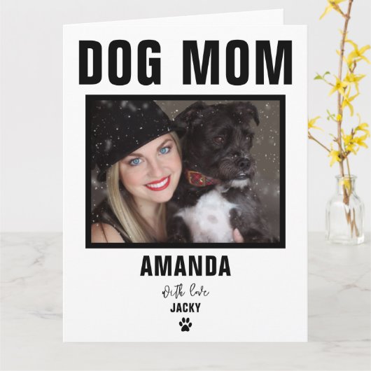 Personalisierte Hundekarte Mama für benutzerdefini Karte (Gelbe Blume)