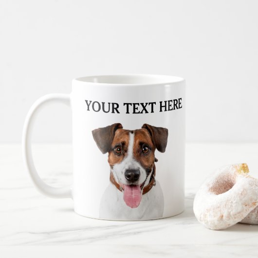 Personalisierte Hundemarke Name Haustier Besitzer Kaffeetasse (Mit Donut)