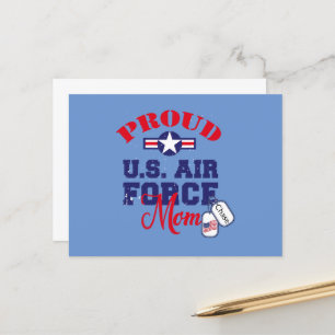Personalisierte Hundemarke U.S. Air Force Mutter Postkarte