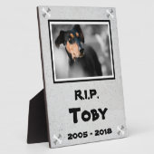 Personalisierte Hundememorial Fotoplatte (Seite)