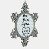 Personalisierte Hundememorial Schneeflocken Zinn-Ornament (Links)