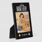 Personalisierte Hundemutter mit individuellem Name Fotoplatte (Seite)