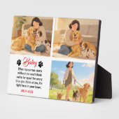 Personalisierte Hundemutter mit individuellem Name Fotoplatte (Seite)