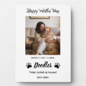 Personalisierte Hundemutter mit individuellem Name Fotoplatte (Vorderseite)