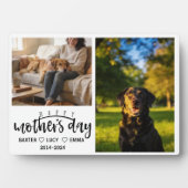 Personalisierte Hundemutter mit individuellem Name Fotoplatte (Vorderseite)