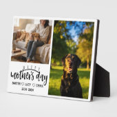 Personalisierte Hundemutter mit individuellem Name Fotoplatte (Seite)